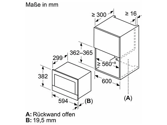 картинка Встраиваемая микроволновая печь Bosch Serie 8 BFL7221B1 1220W, черный от магазина Одежда+