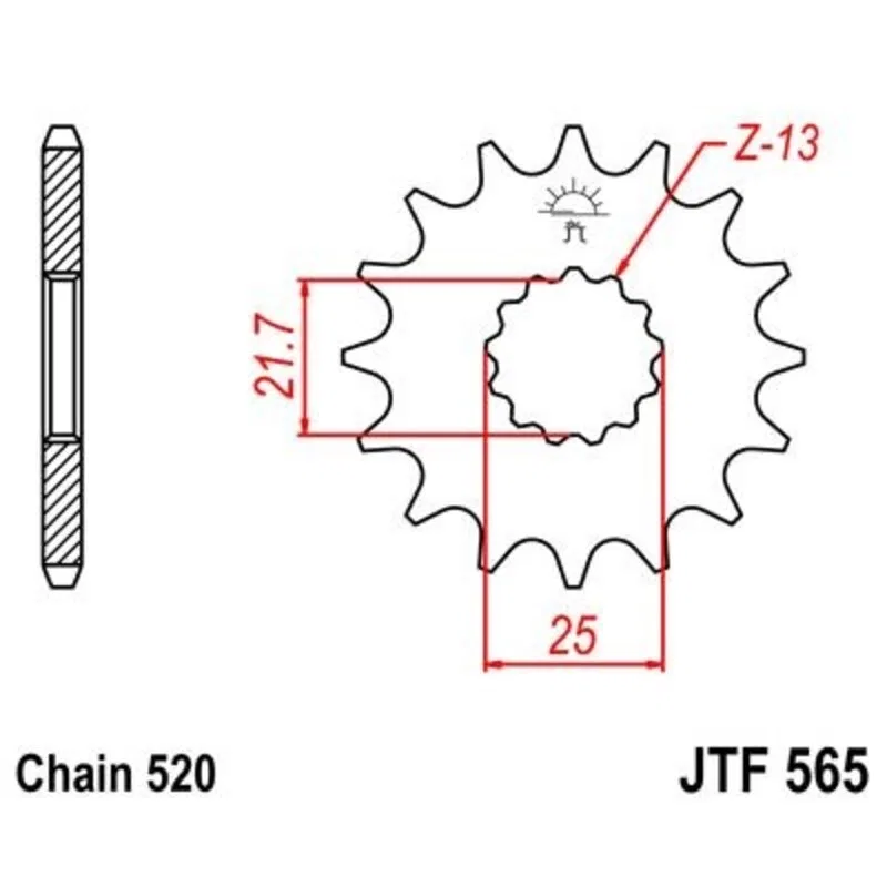 картинка Звезда передняя JT SPROCKETS 520 16 зубьев от магазина Одежда+