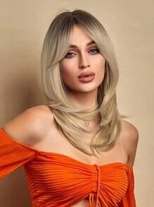 картинка Многослойный парик блондинка, натуральные парики, inna от магазина Одежда+