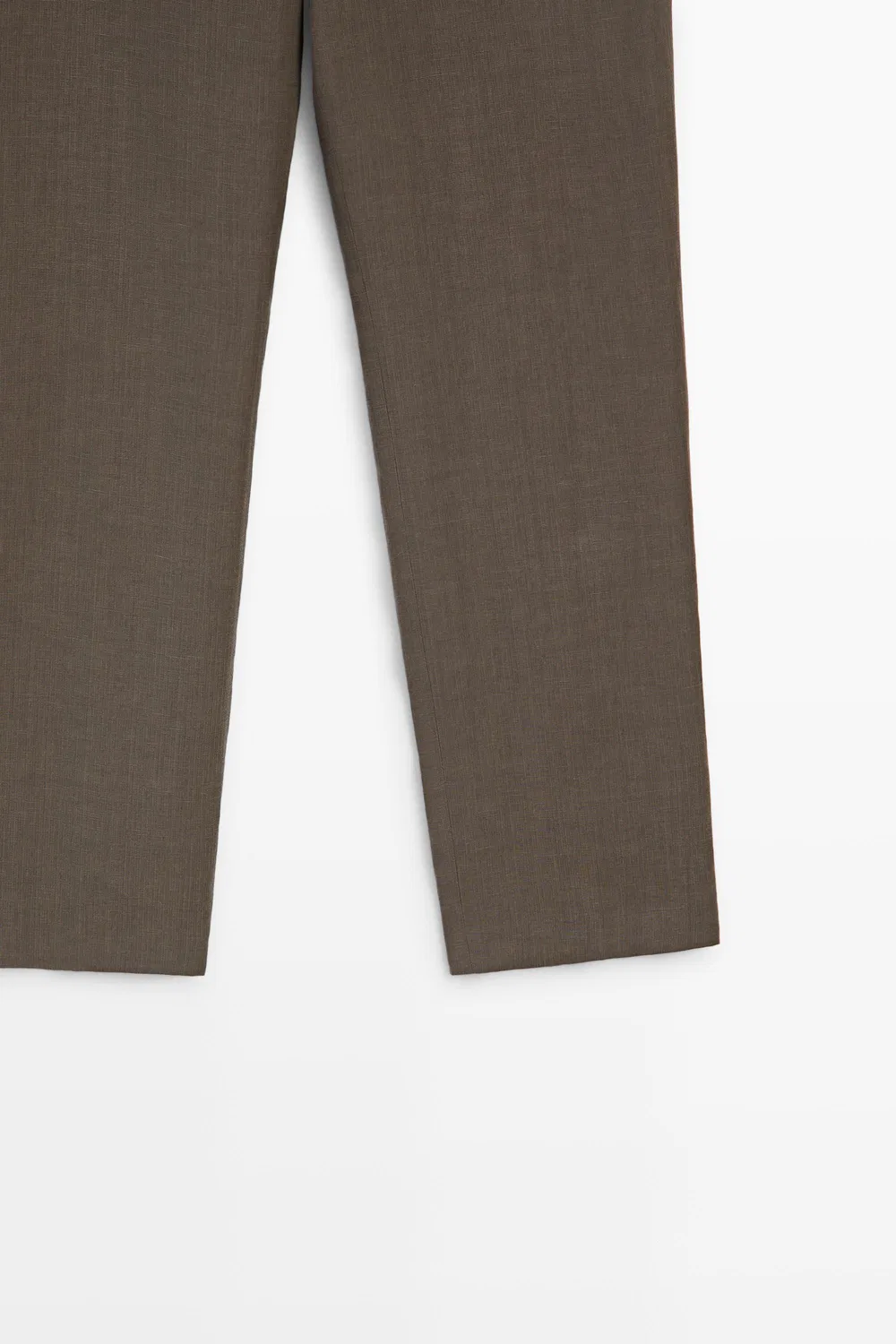 картинка Брюки Massimo Dutti Studio Linen-Blend Tailored, коричневый от магазина Одежда+