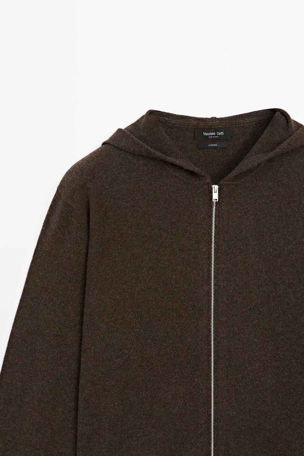 картинка Кардиган Massimo Dutti 100% Cashmere Hooded Knit, коричневый меланж от магазина Одежда+