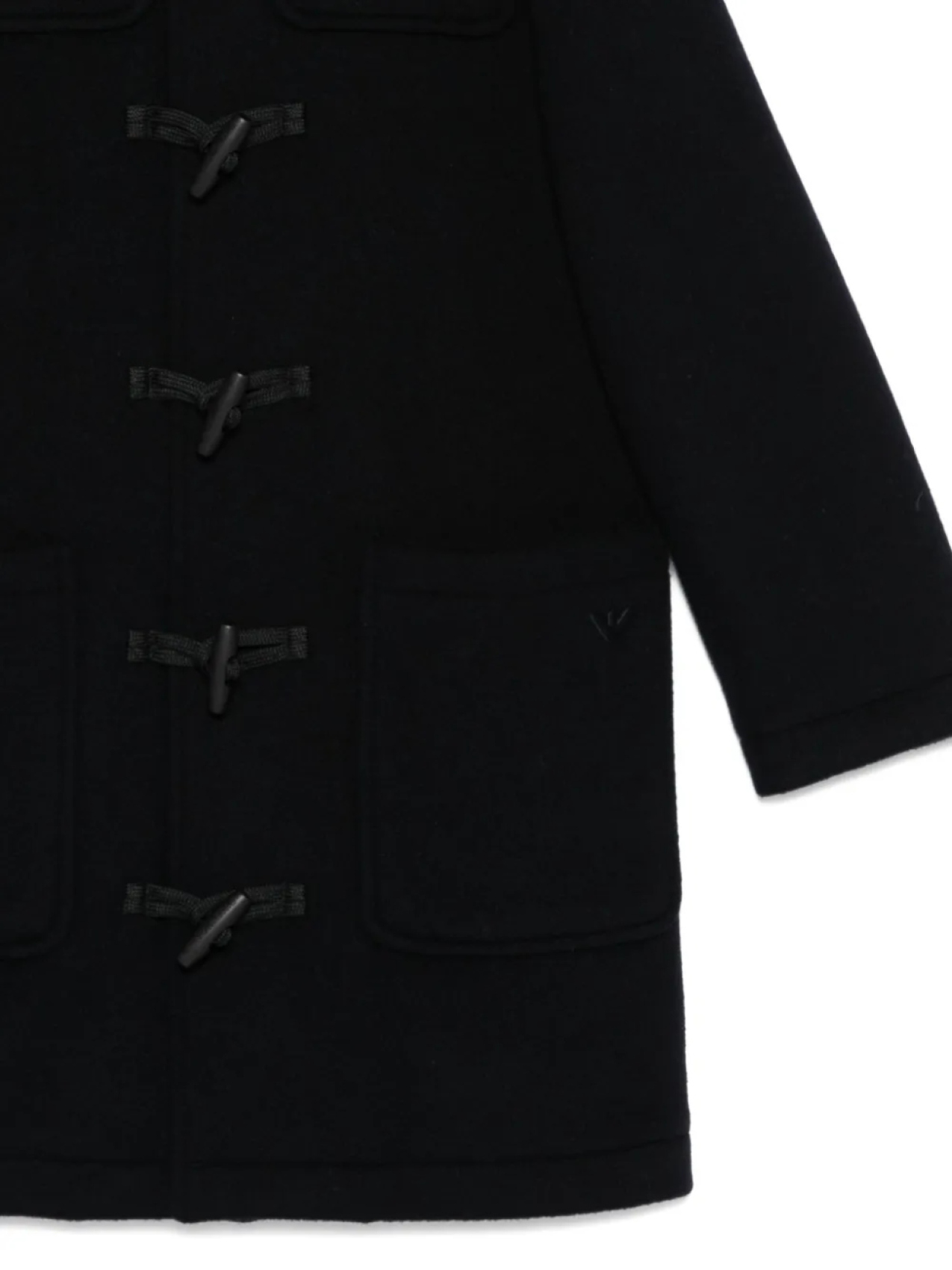 картинка Пальто дафлкот с капюшоном Emporio Armani Kids, синий от магазина Одежда+