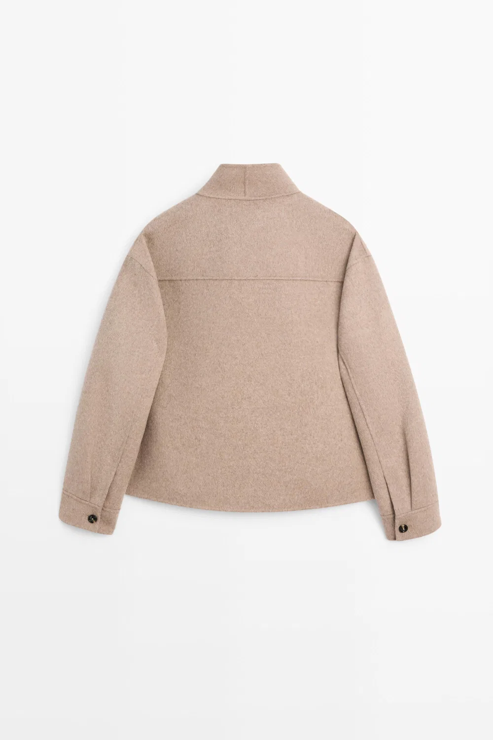 картинка Короткий жакет Massimo Dutti Wool-Blend, серо-коричневый от магазина Одежда+