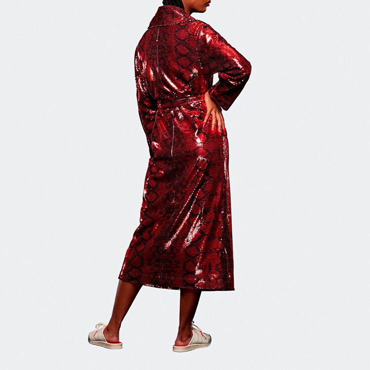 картинка Плащ Adidas Originals Ivy Park x Sequin Duster, красный от магазина Одежда+