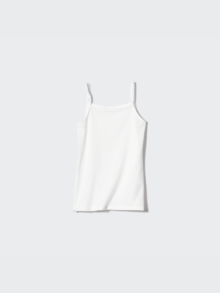 картинка Майка хлопковая для девочек Uniqlo, цвет 00 белый от магазина Одежда+