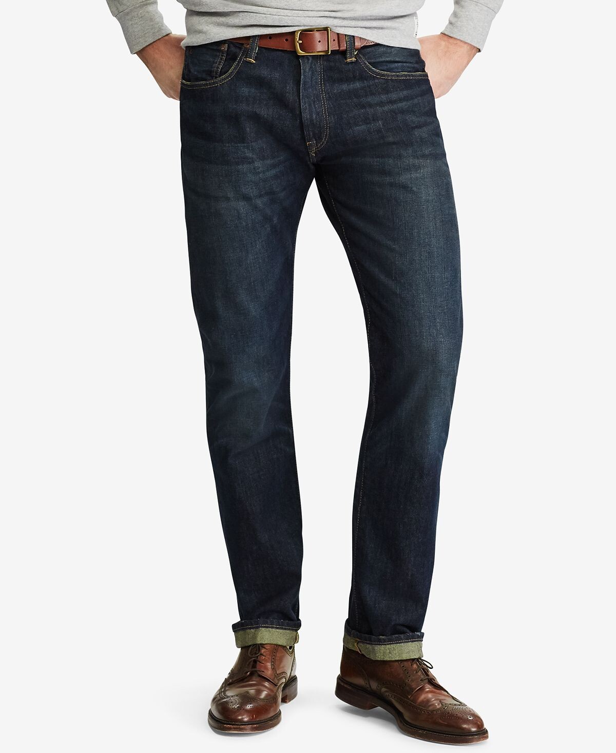 картинка Мужские прямые джинсы hampton relaxed Polo Ralph Lauren, мульти от магазина Одежда+