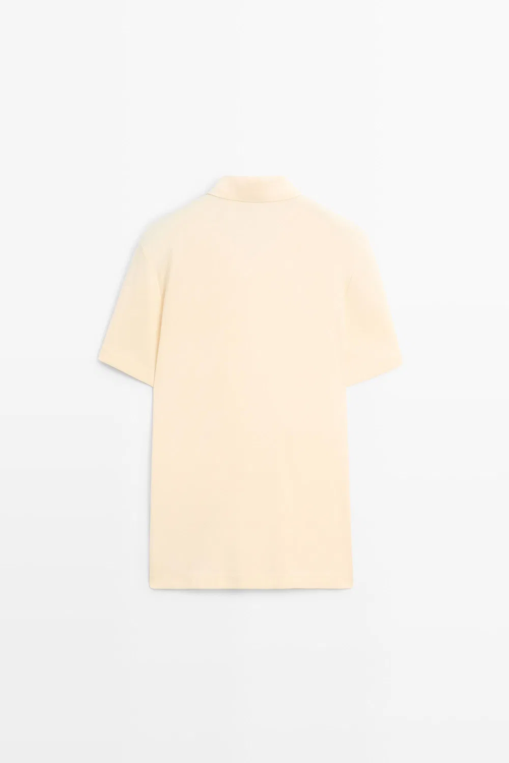 картинка Поло Massimo Dutti Short Sleeve V-neck Shirt, желтый от магазина Одежда+
