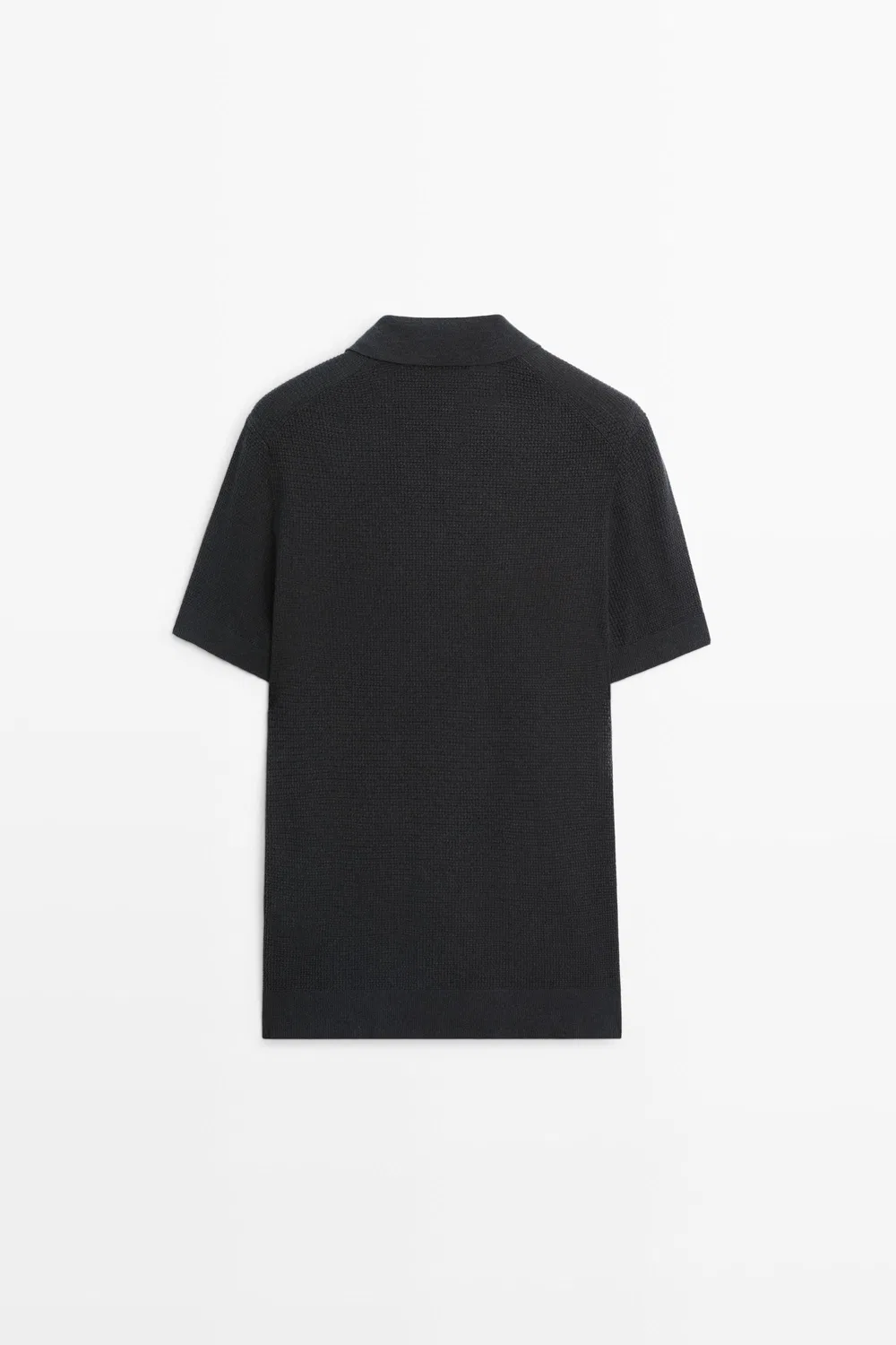 картинка Поло-рубашка Massimo Dutti 100% Cotton Button-collar, угольно-серый от магазина Одежда+
