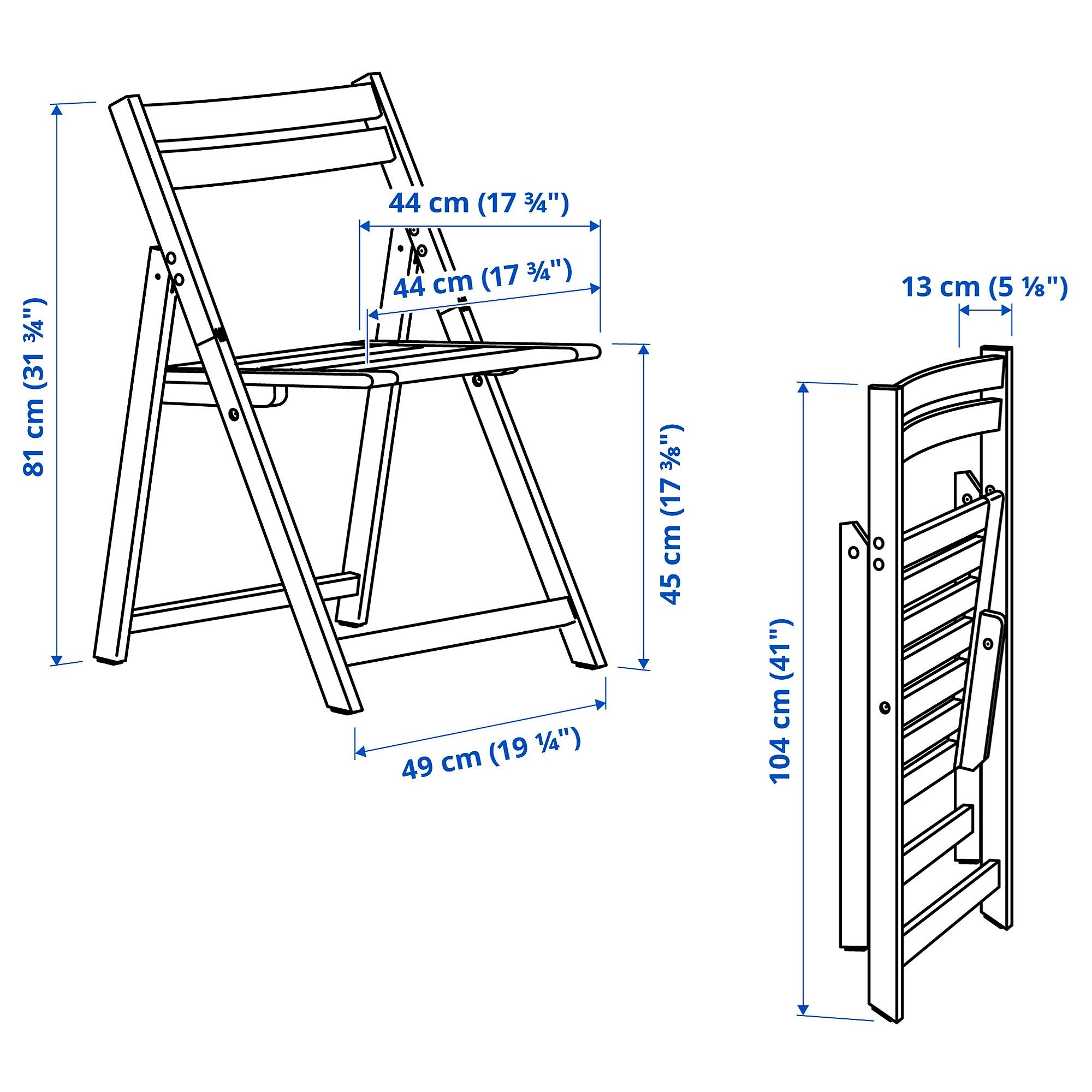 картинка Складной стул NAMMARÖ IKEA, светло-коричневый от магазина Одежда+