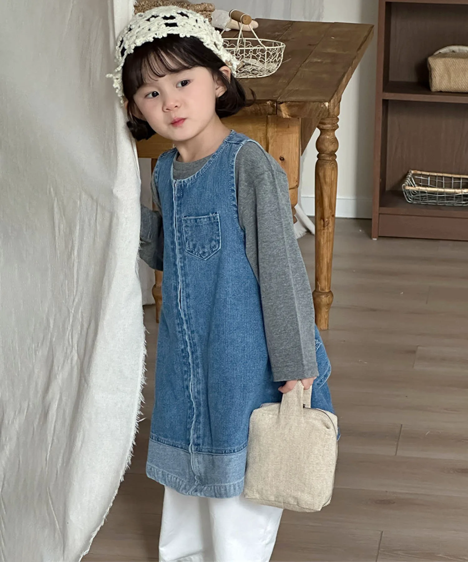 картинка Детское джинсовое платье на молнии Aimoha Kids, Navy от магазина Одежда+