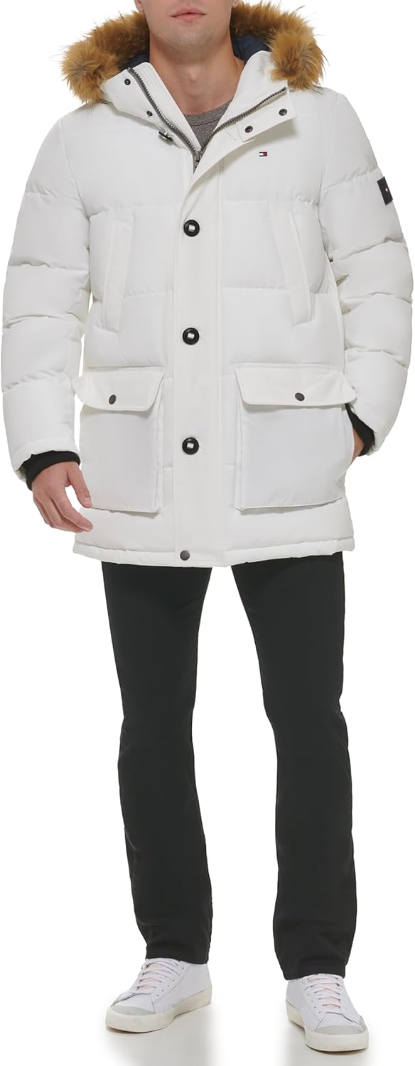 картинка Мужская парка Tommy Hilfiger Arctic Cloth Heavyweight Performance, White от магазина Одежда+