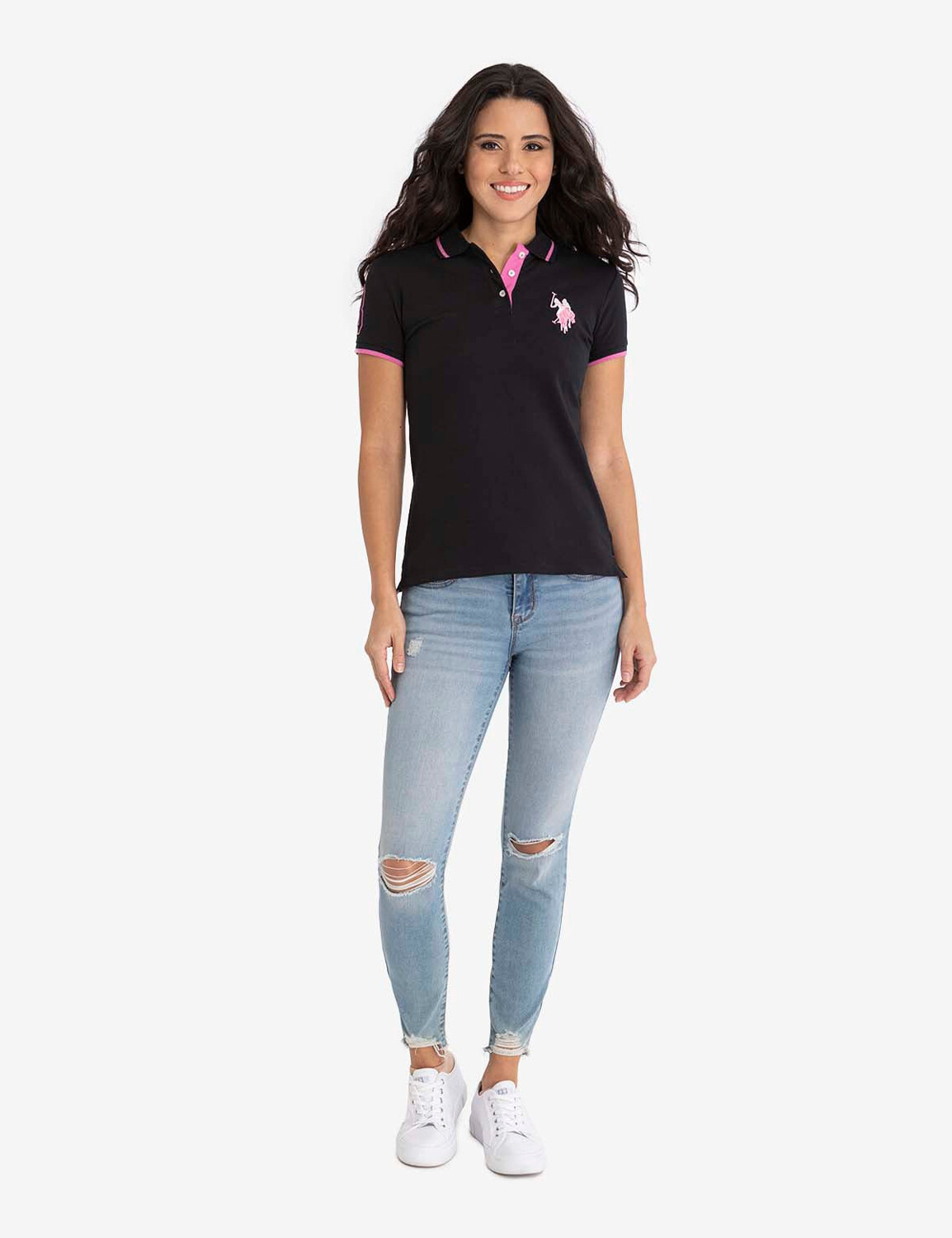 картинка Футболка-поло U.S. Polo Assn. Multitonal Logo Solid, антрацит от магазина Одежда+