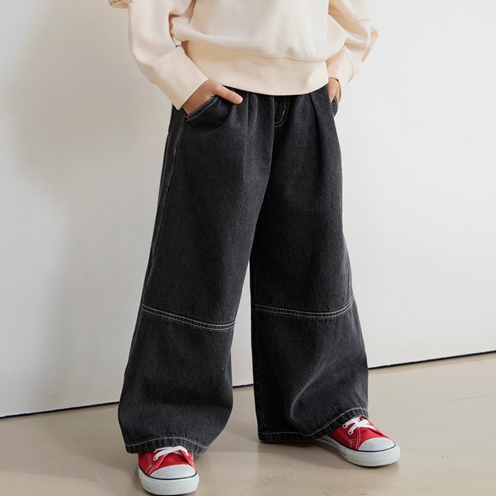 картинка Заправленные широкие джинсы Branshes, Charcoal Gray от магазина Одежда+
