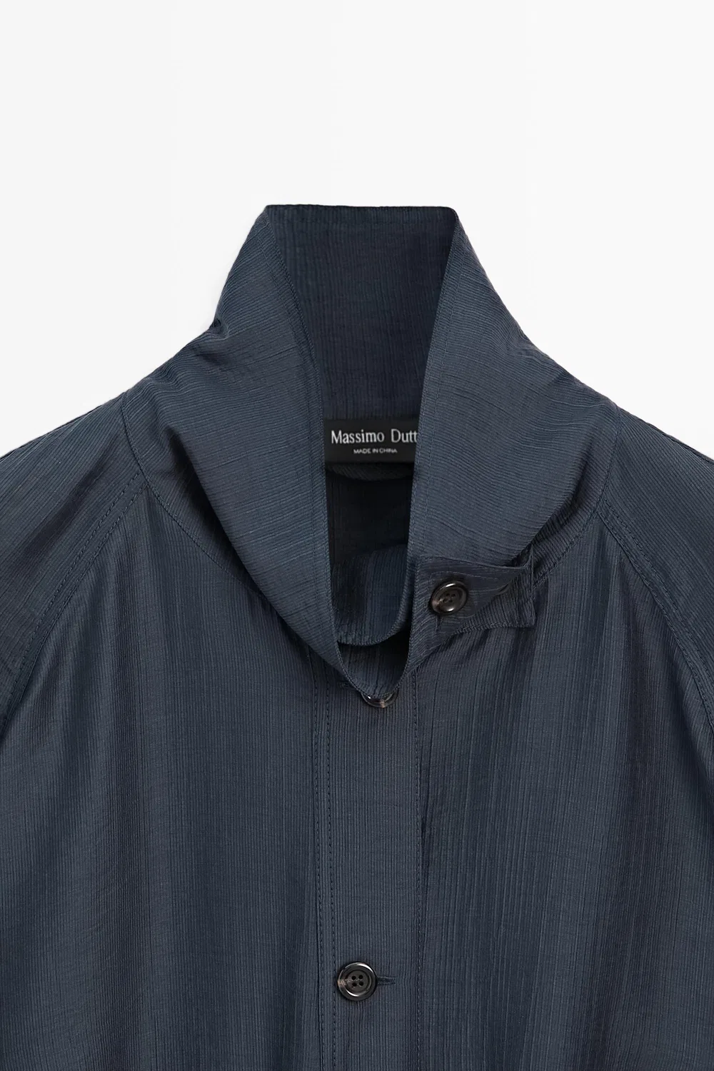 картинка Рубашка-куртка Massimo Dutti Fluid With Puff Detail, синий от магазина Одежда+