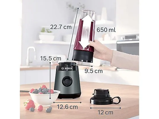 картинка Блендер стационарный Bosch MMB2111S VitaPower Serie 2, черный / серебристый от магазина Одежда+