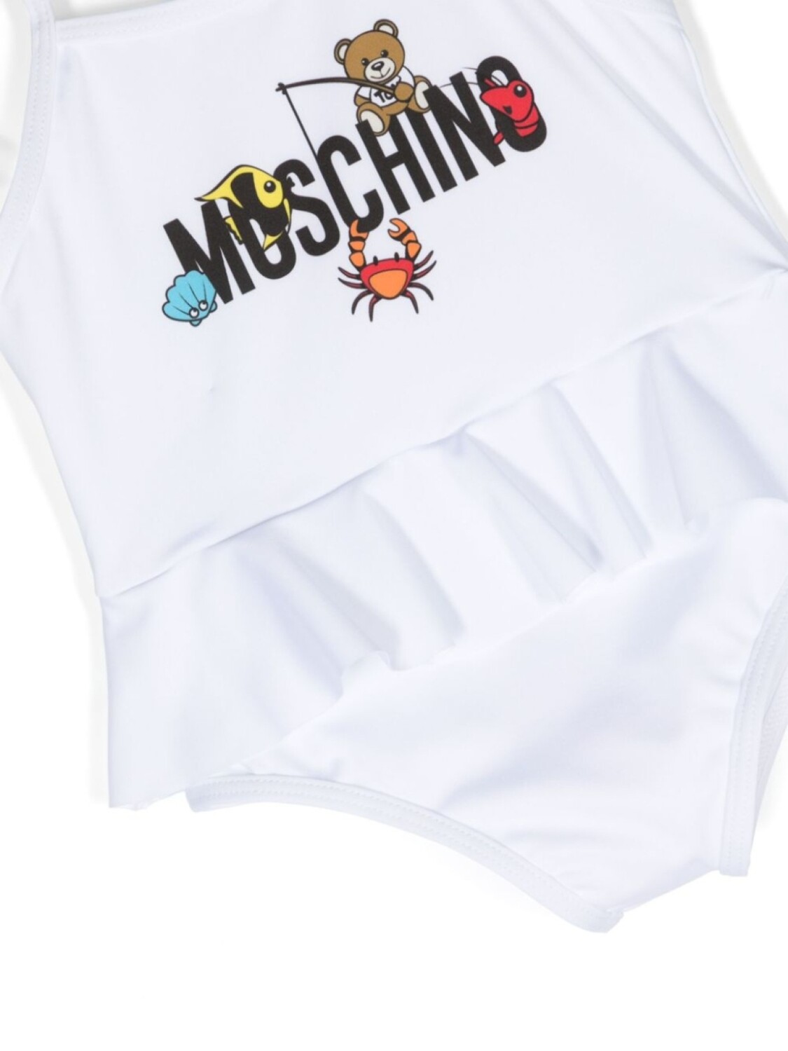 картинка Moschino Kids купальник с принтом Teddy Bear, белый от магазина Одежда+