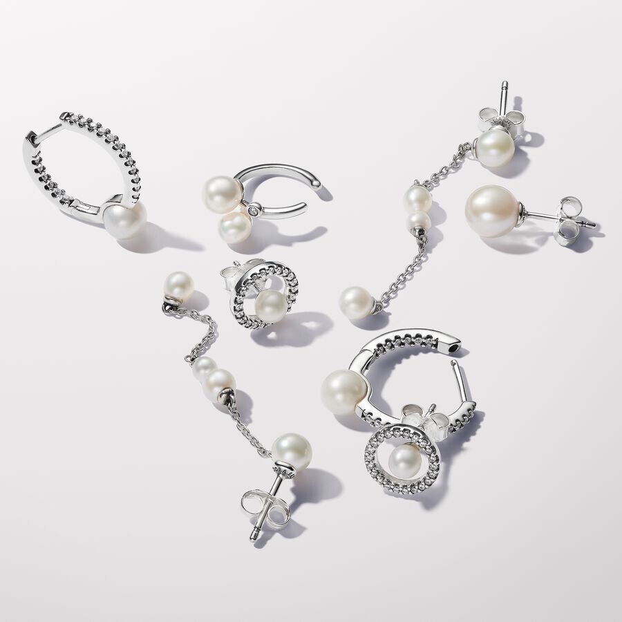 картинка Серьги Pandora Treated Freshwater Cultured Pearl, серебро от магазина Одежда+