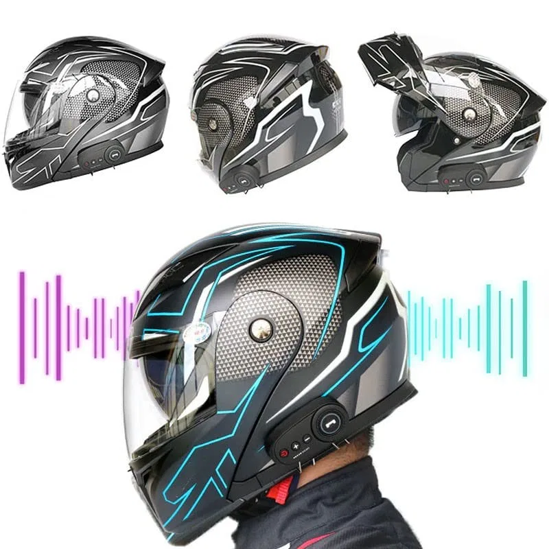 картинка Мотоциклетный шлем модульный с Bluetooth, Letetexi, G от магазина Одежда+