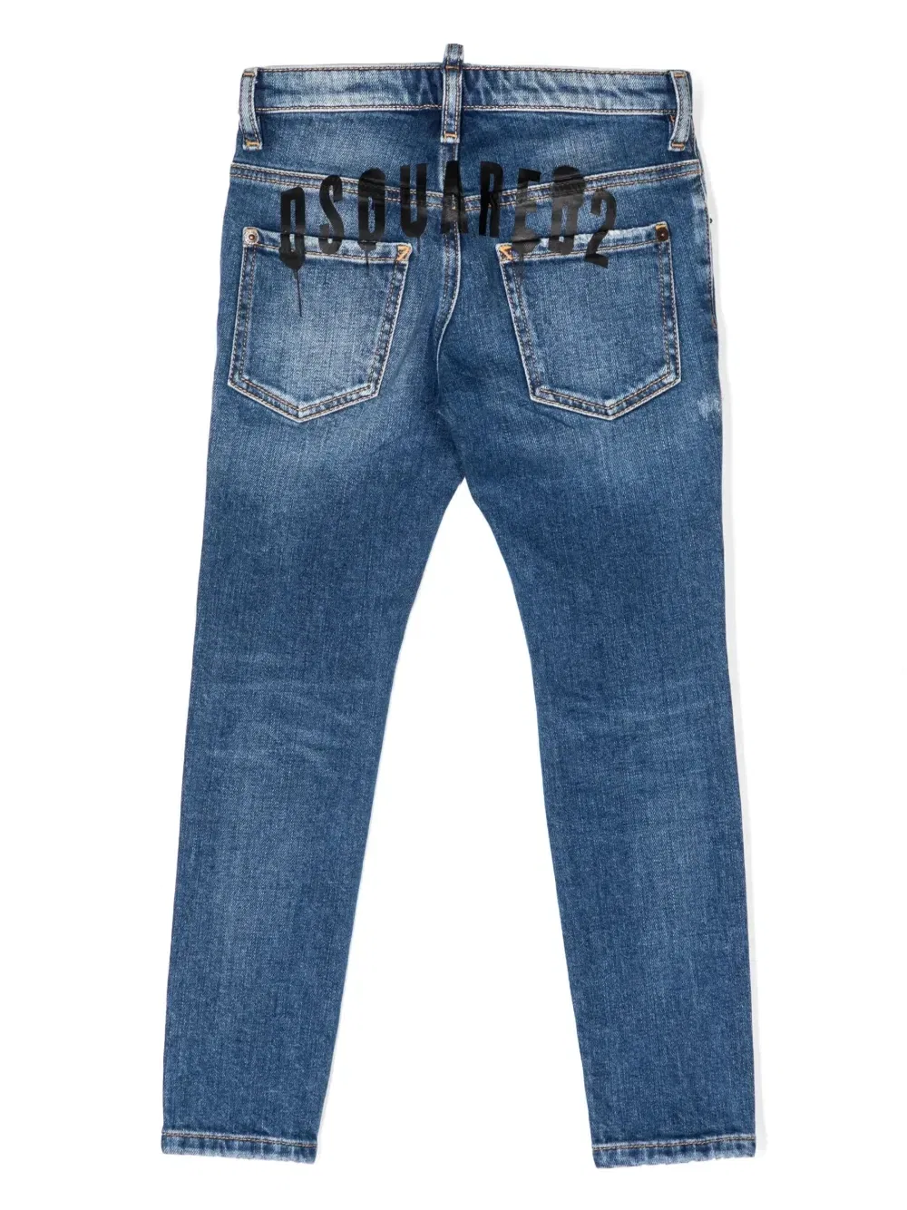 картинка Джинсы скинни средней посадки Dsquared2 Kids, синий от магазина Одежда+