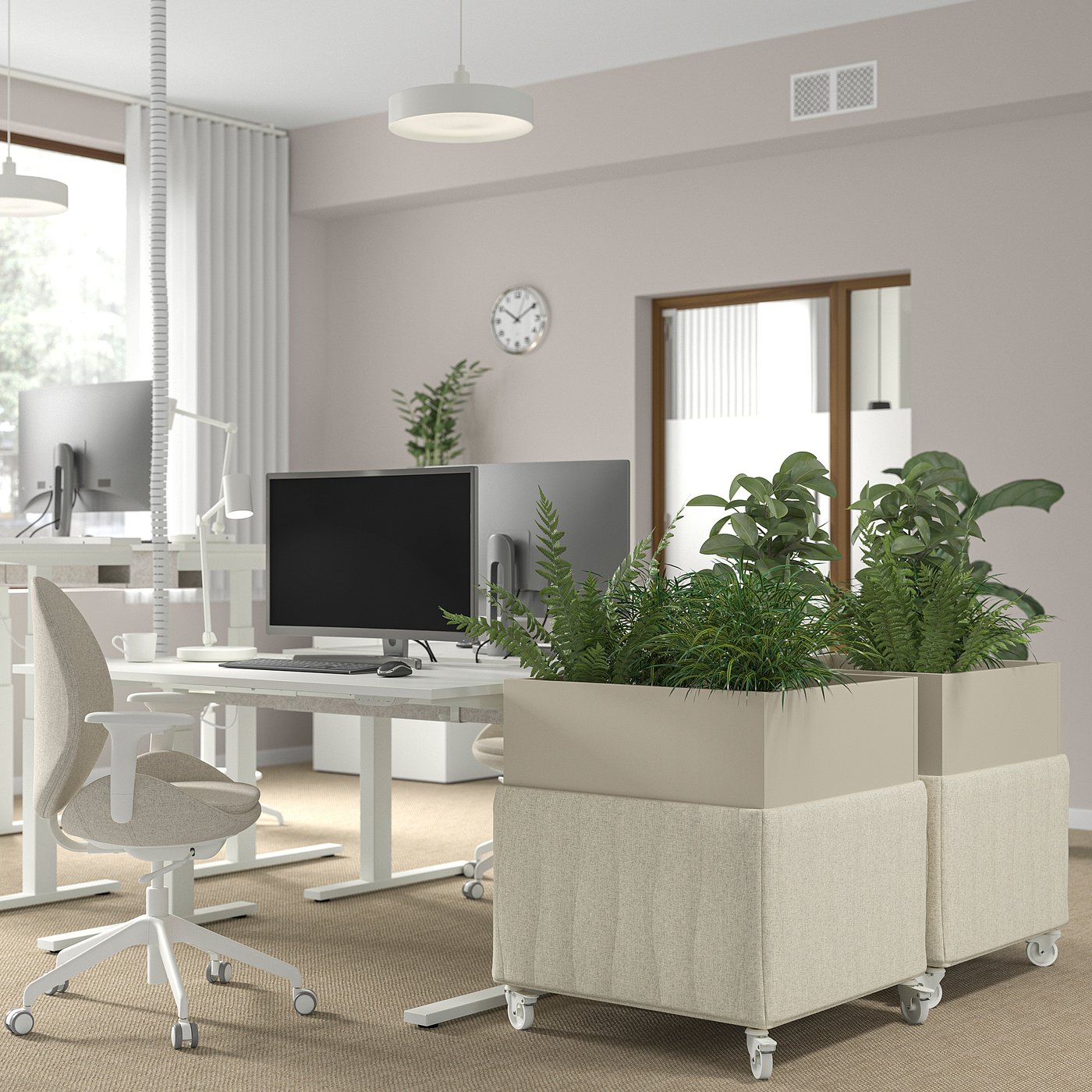 картинка Перегородка IKEA Mittzon, 70x70x75 см, бежевый от магазина Одежда+