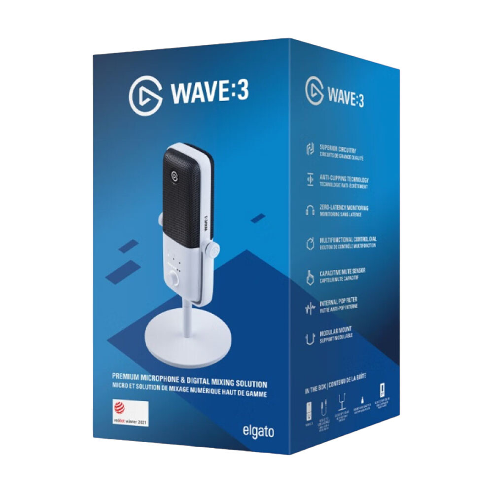 картинка Микрофон Elgato Wave 3, белый от магазина Одежда+