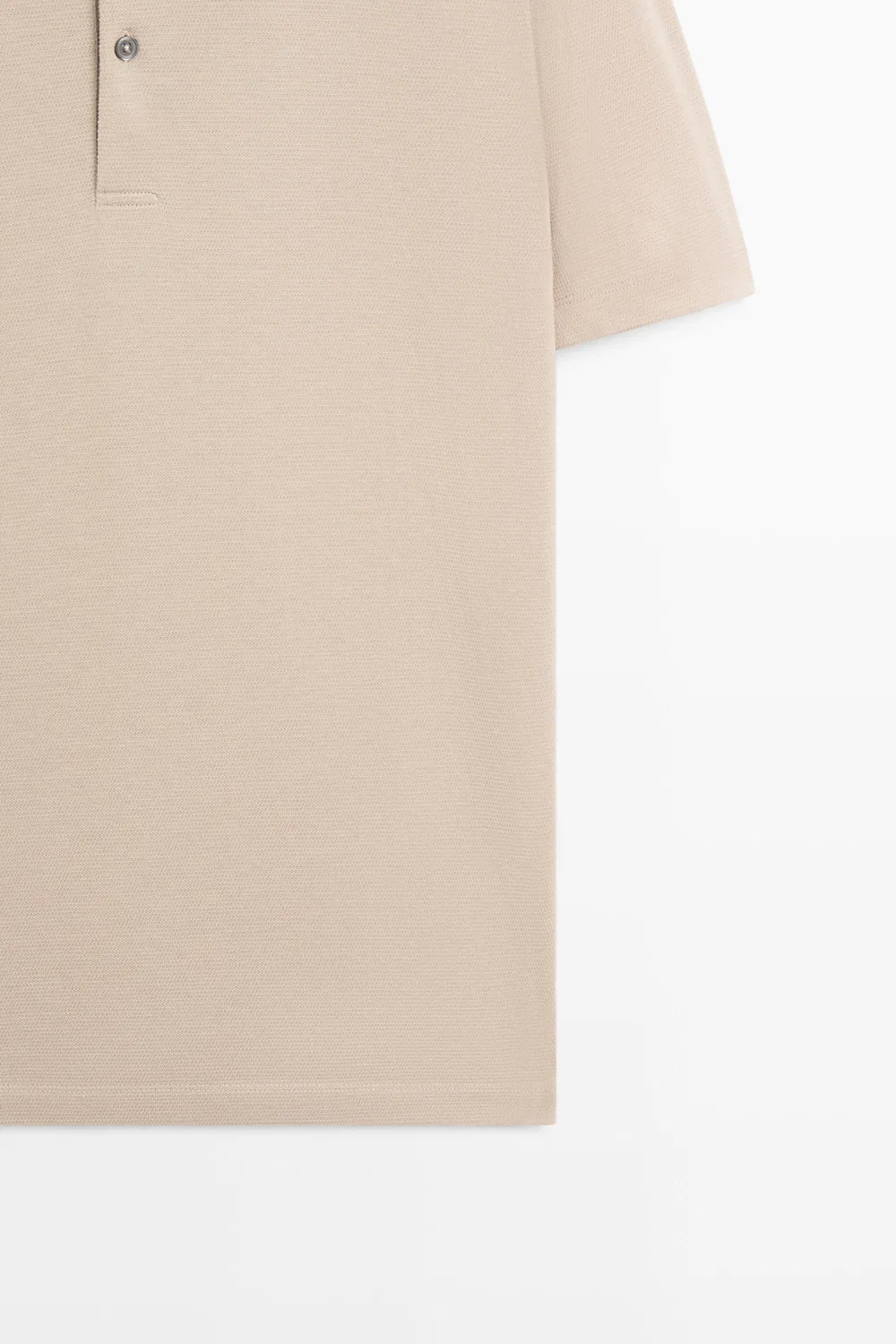 картинка Поло Massimo Dutti 100% Cotton Structured Shirt, бежевый от магазина Одежда+