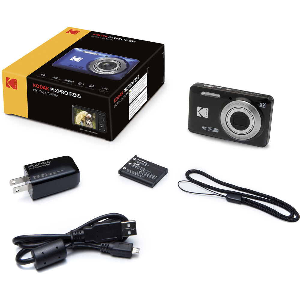 картинка Цифровая камера Kodak PIXPRO FZ55 Digital Camera (Black) FZ55BK от магазина Одежда+