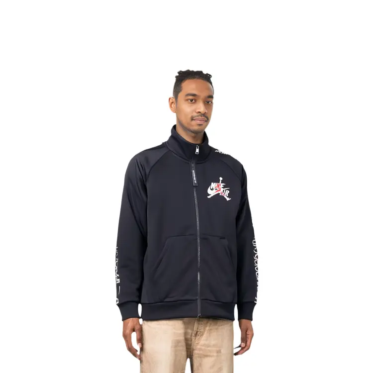 картинка Куртка Jordan Stand up Collar Zipper, черный от магазина Одежда+