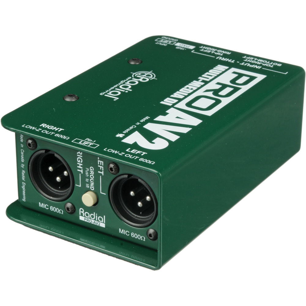 картинка Директ-бокс Radial Engineering ProAV2 Passive Stereo Multimedia R800 1115 от магазина Одежда+