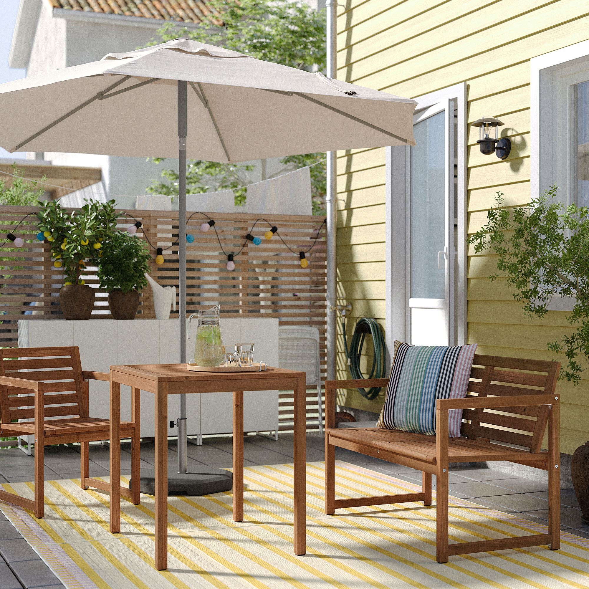 картинка Садовый банк NAMMARÖ IKEA, светло-коричневый от магазина Одежда+