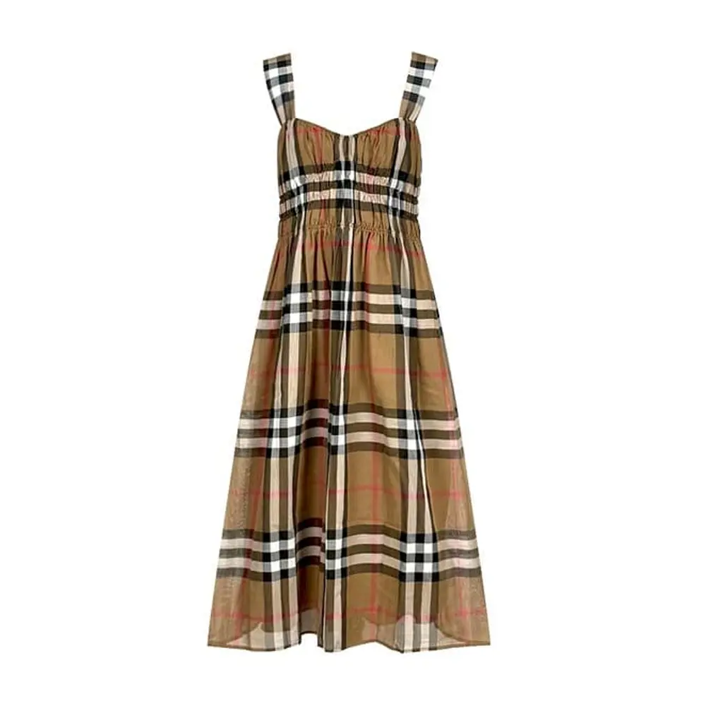картинка Платье-чехол Burberry, женское, коричневый от магазина Одежда+