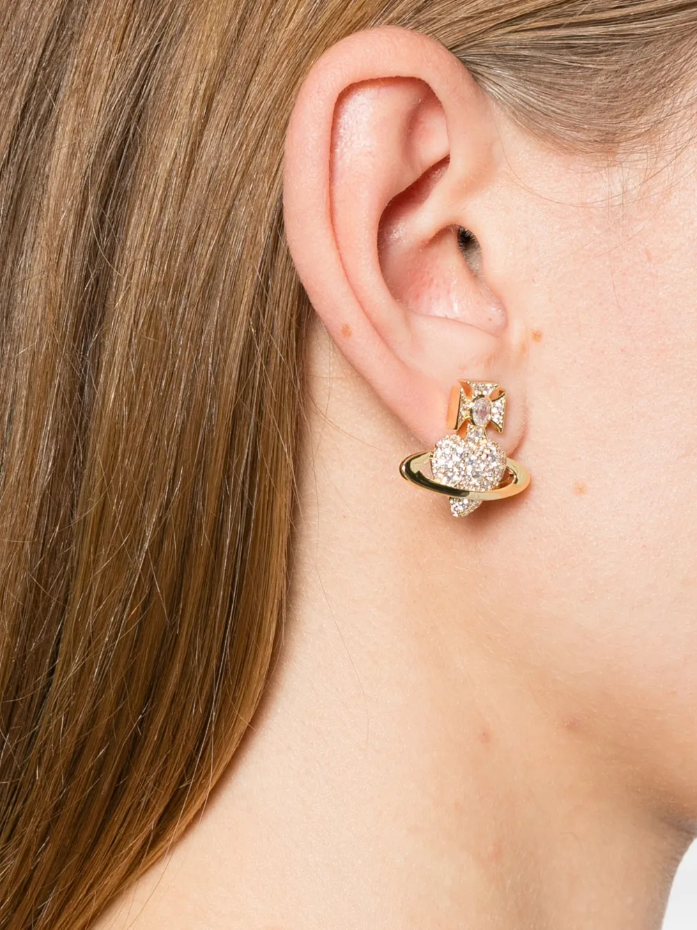 картинка Серьги Agnatha, украшенные кристаллами Vivienne Westwood, золотистый от магазина Одежда+