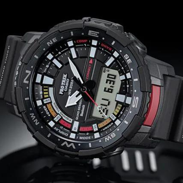 картинка Часы Casio Pro Trek PRT-B70-1PRD, черные от магазина Одежда+