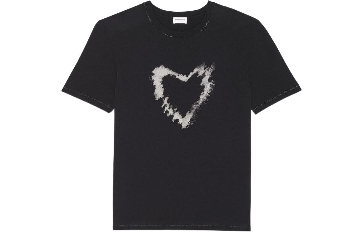 картинка Футболка Saint Laurent Heart, черный от магазина Одежда+