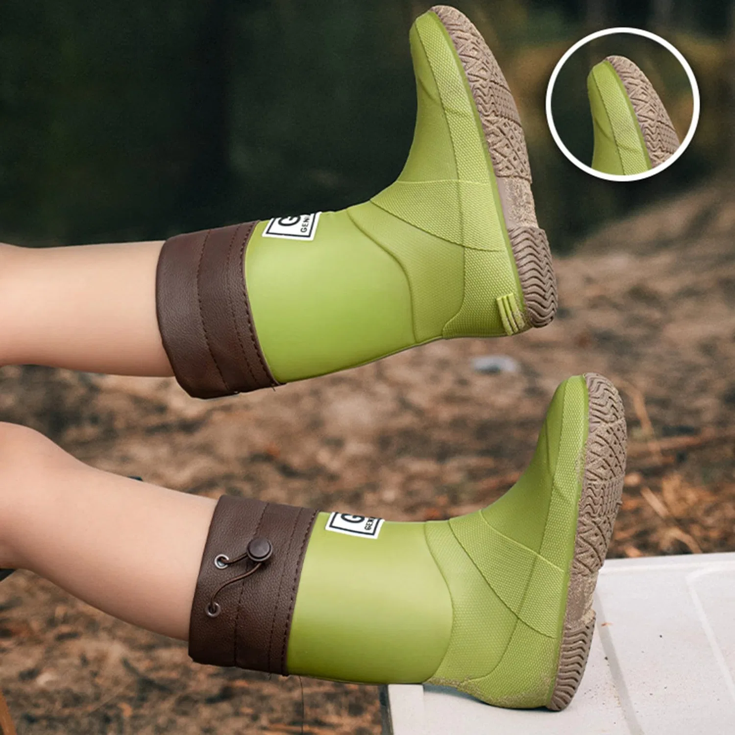 картинка Детские резиновые сапоги складные Sandalen, Verde от магазина Одежда+