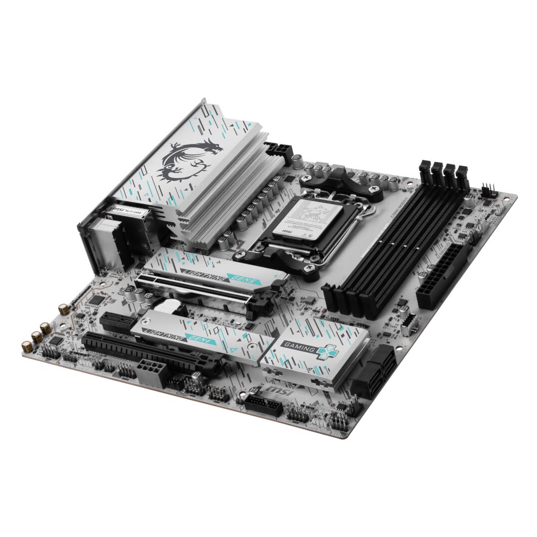 картинка Материнская плата MSI B850M GAMING PLUS WIFI, AM5, DDR5, белый от магазина Одежда+