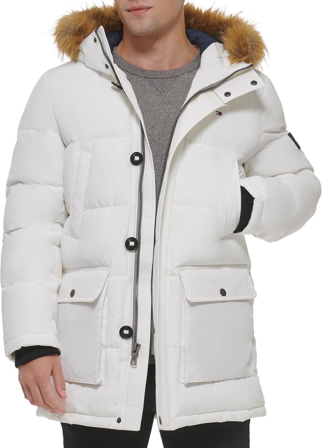 картинка Мужская парка Tommy Hilfiger Arctic Cloth Heavyweight Performance, White от магазина Одежда+
