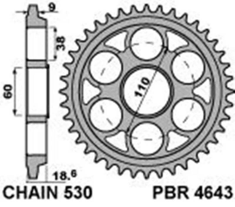 картинка Звезда PBR 4643 530 42 зуба сталь от магазина Одежда+