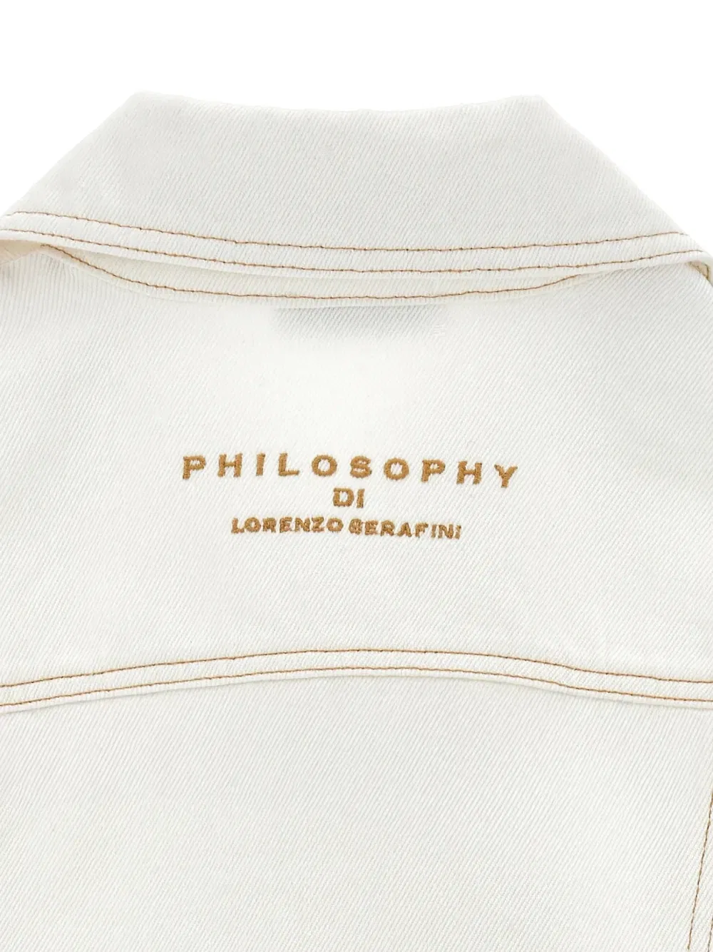 картинка Двубортный жилет Philosophy Di Lorenzo Serafini Kids, белый от магазина Одежда+