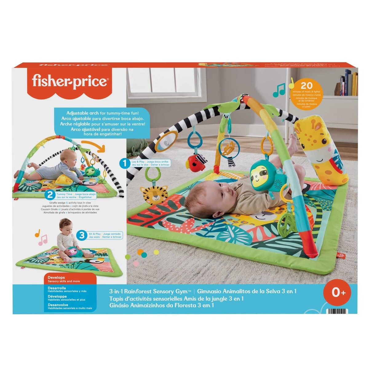 картинка Fisher Price, Развивающий коврик "Тропический лес" 3 в 1 от магазина Одежда+