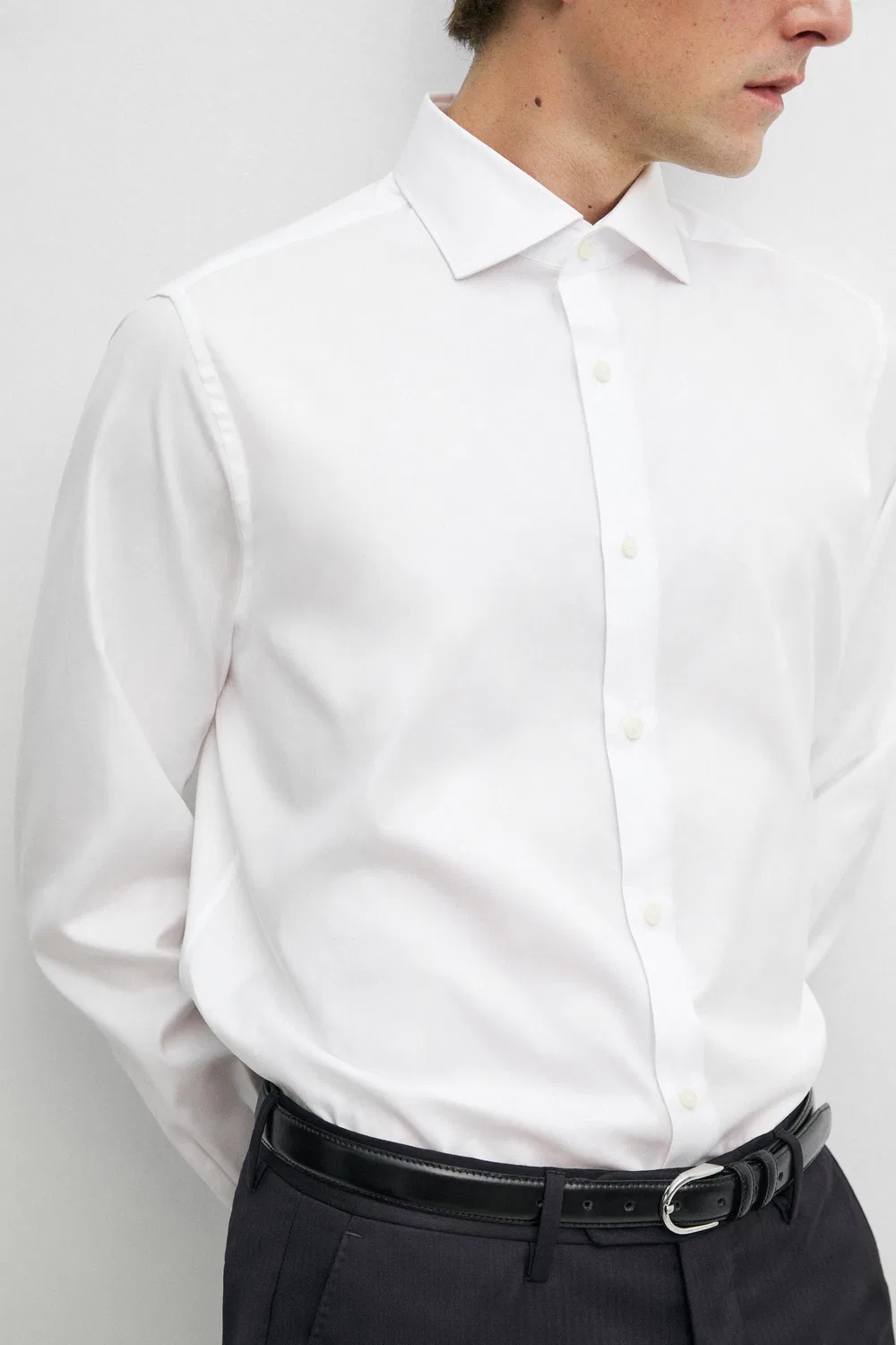 картинка Рубашка Massimo Dutti 100% Cotton Regular Fit, белый от магазина Одежда+