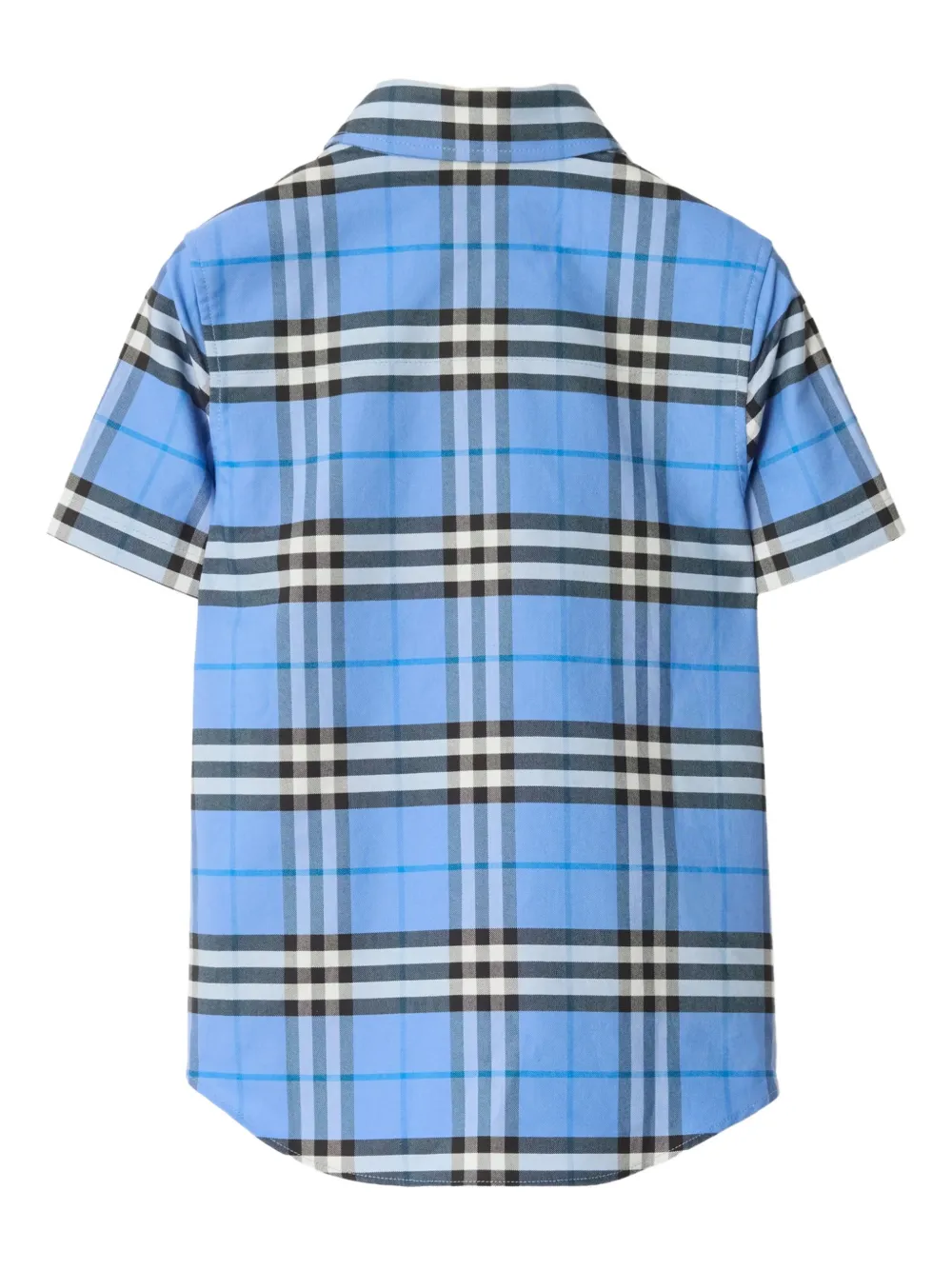 картинка Рубашка в клетку Burberry Kids, синий от магазина Одежда+