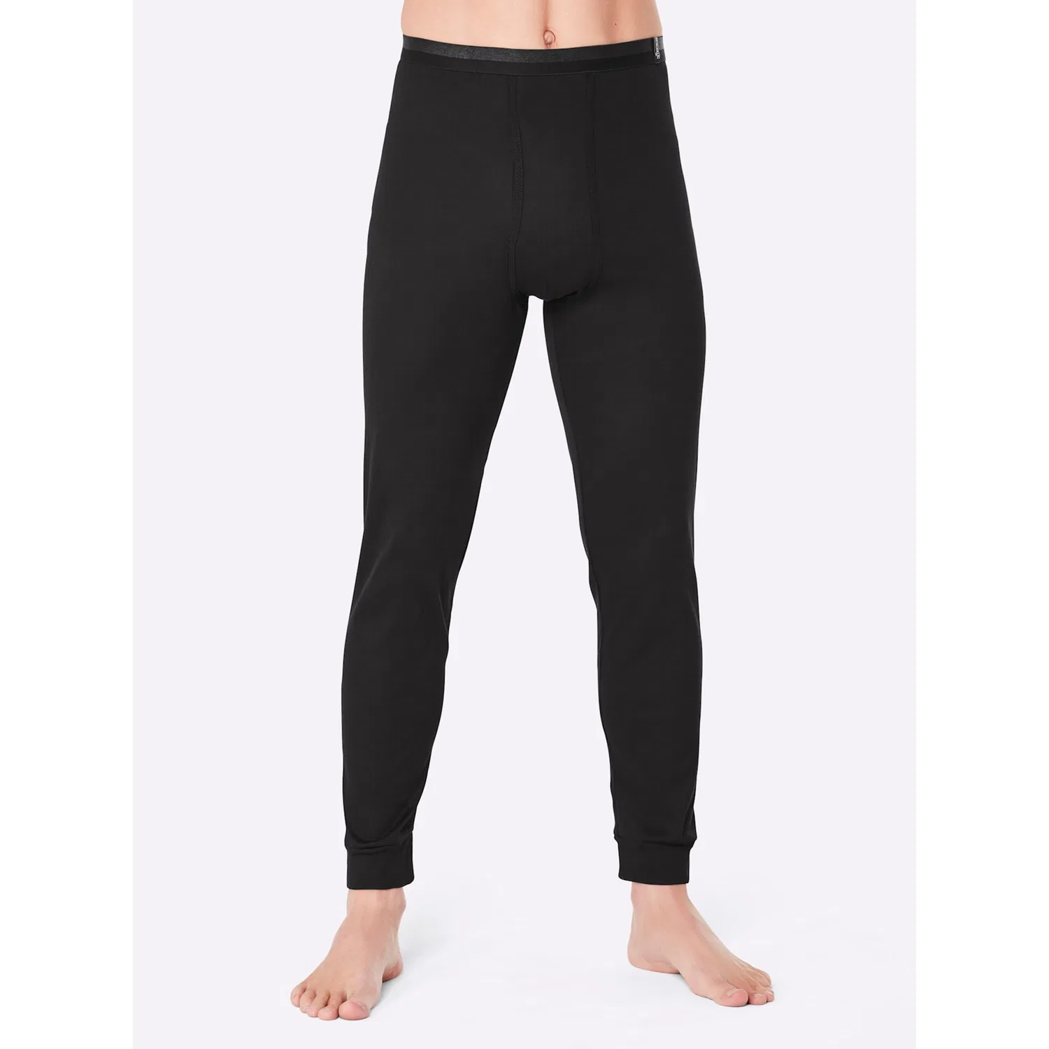картинка Мужские длинные кальсоны из финриппа Kings Club, Black/Gray Melange от магазина Одежда+
