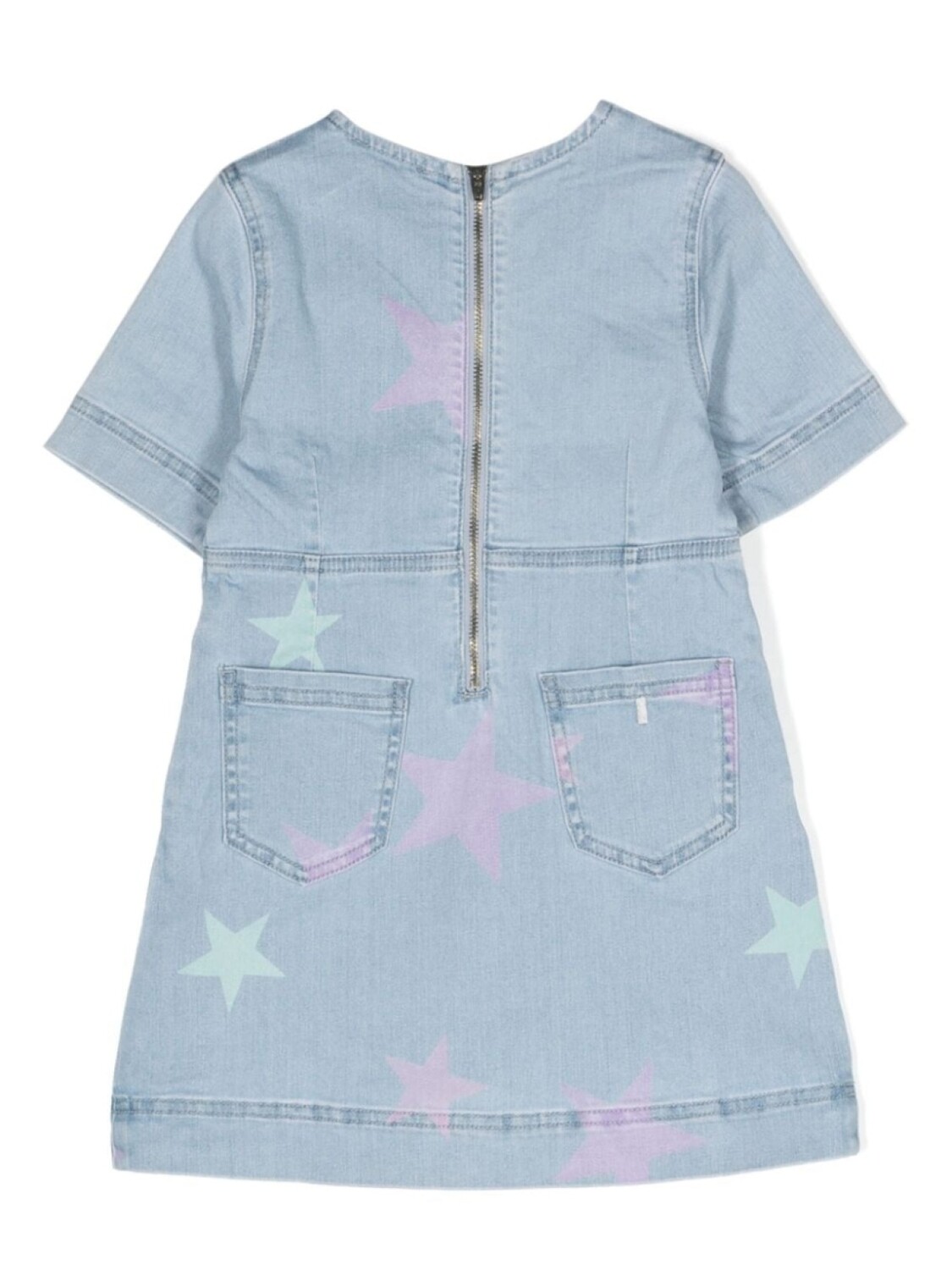 картинка Stella McCartney Kids джинсовое платье с принтом, синий от магазина Одежда+
