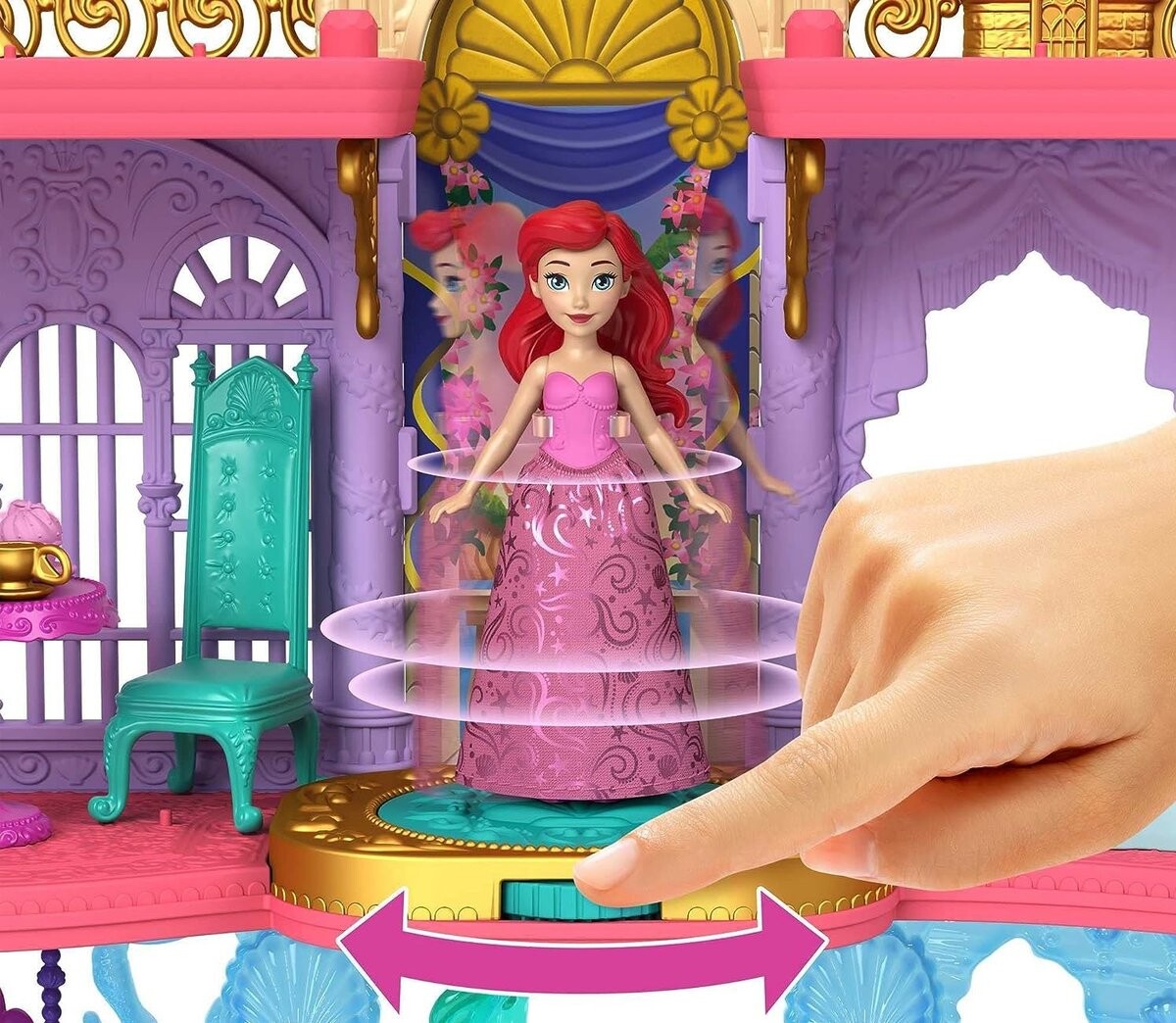 картинка Дворец Ариэль + набор кукол принцессы Диснея Mattel от магазина Одежда+