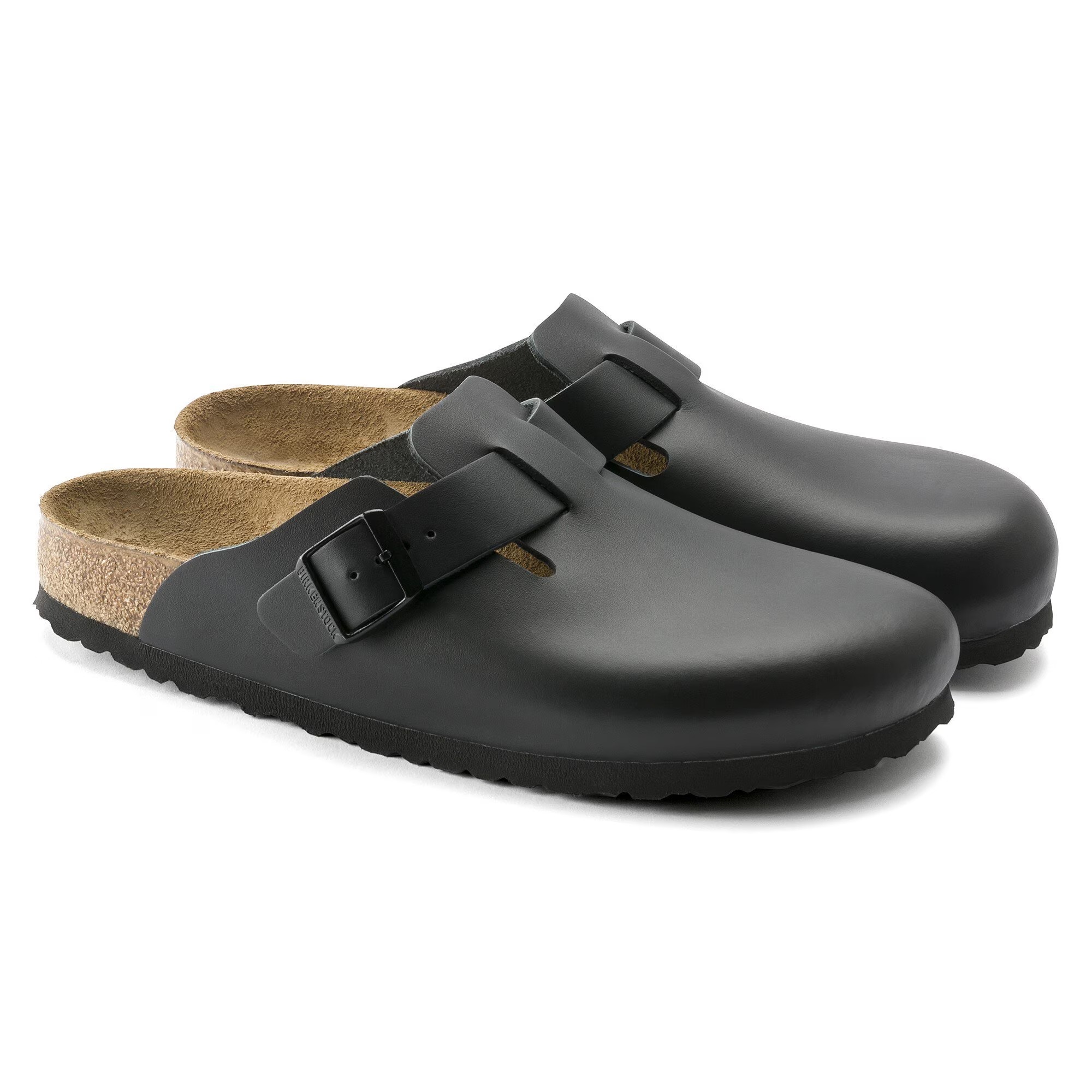 картинка Сандалии-клоги Birkenstock Boston из натуральной кожи от магазина Одежда+