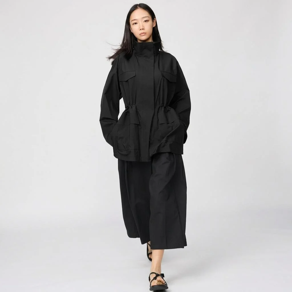 картинка Пальто Uniqlo Utility Relaxed Fit, 09 черный от магазина Одежда+