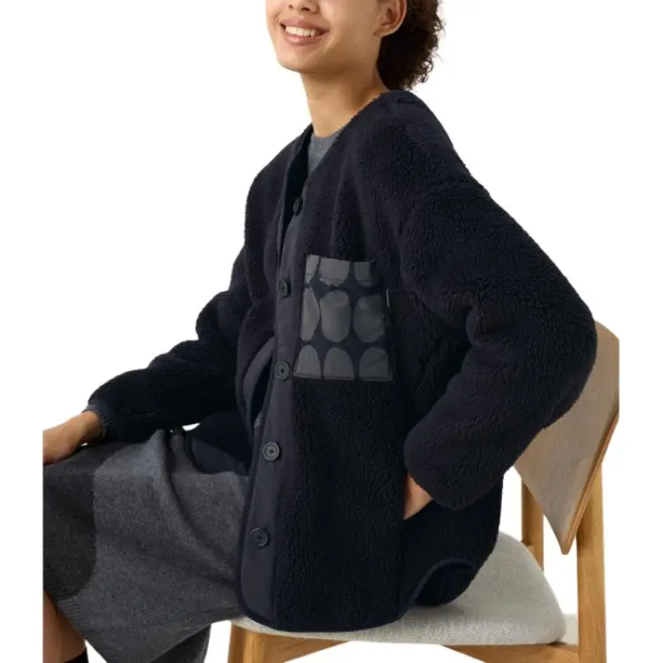 картинка Marimekko X Marimekko Совместная бархатная куртка женская тёмно-серая UNIQLO от магазина Одежда+
