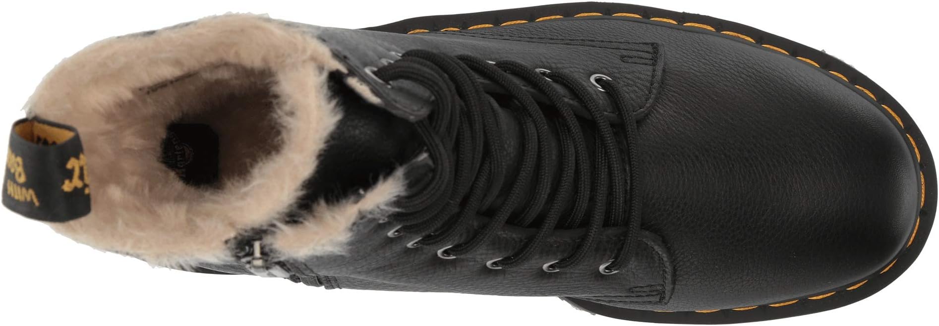 картинка Ботинки Dr. Martens Jadon Faux-Fur Lined, черные от магазина Одежда+