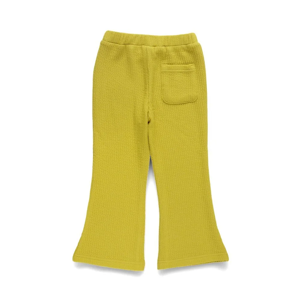 картинка Трикотажные брюки-клеш в рубчик Branshes, mustard от магазина Одежда+